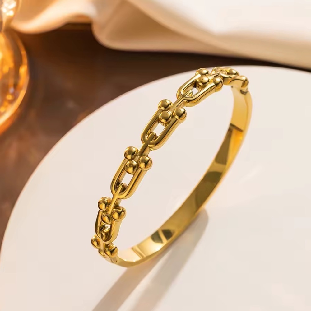 Classic Gold Chain Bangle Bracelet